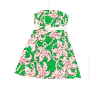 Lilly Pulitzer strapless amberly twinkle floral dress size 4